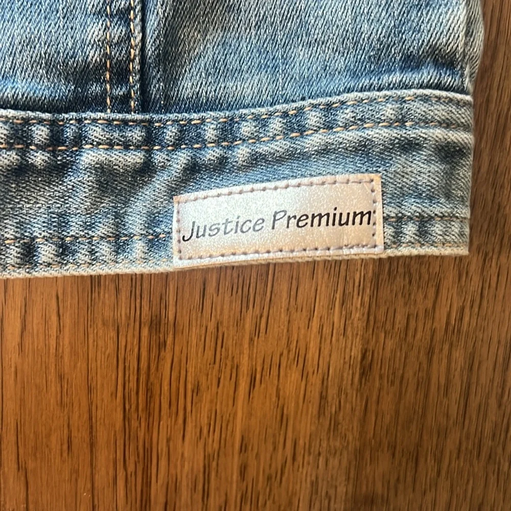 Justice Girls Distressed Jean Jacket Size 8